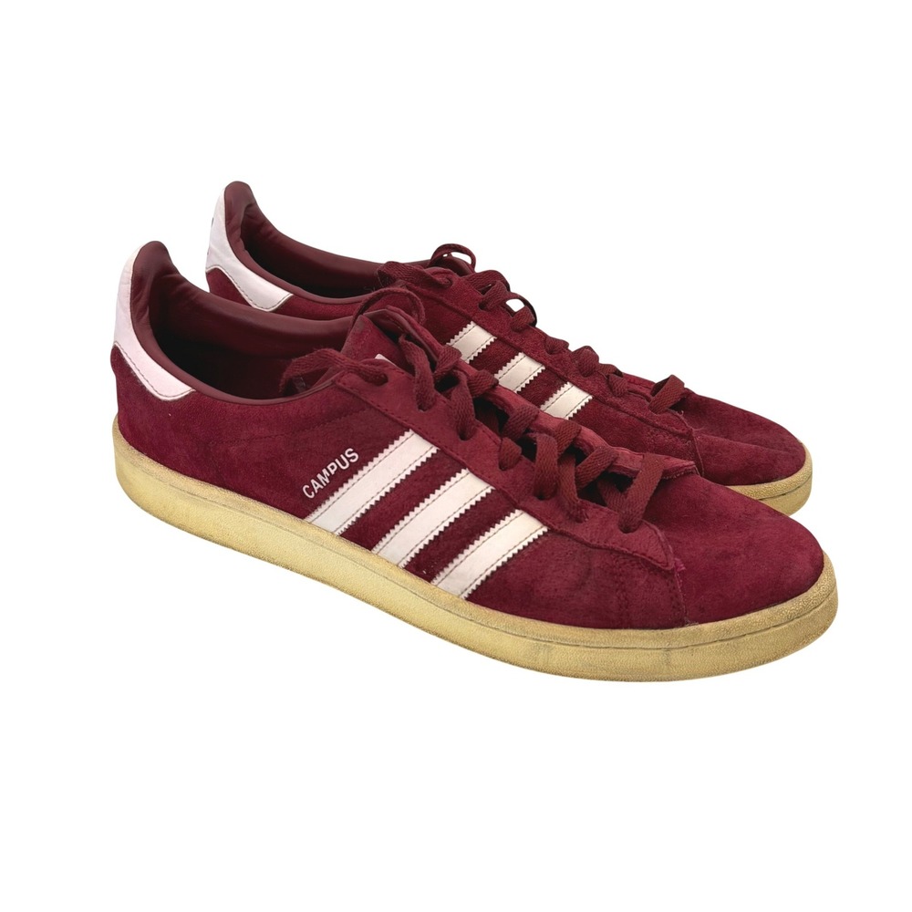 Adidas Campus Burgundy Suede Sneakers Mens Size 11 BZ0087 Low Top Shoes